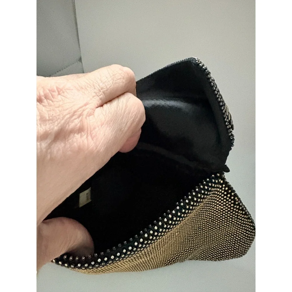Du Val Vintage Metallic-Sheened Beaded Clutch with Gold Tone Chain - Picture 2 of 6